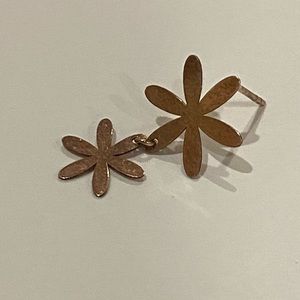 🌸925 Silver flower earrings 14k rose gold plated